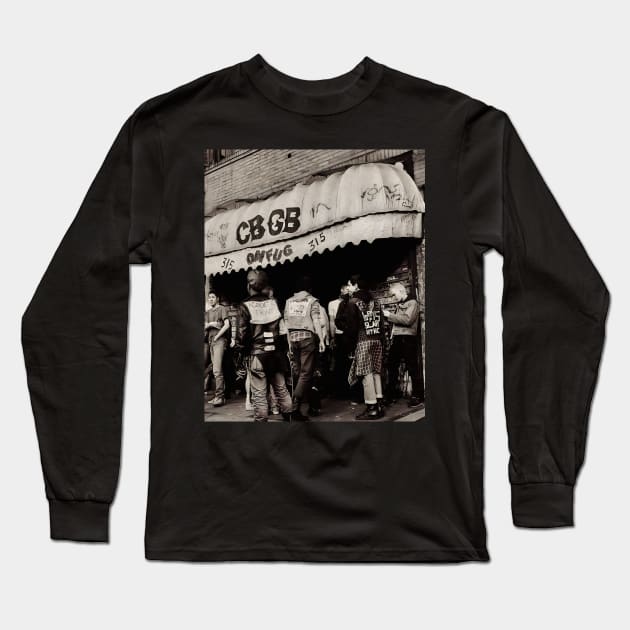 CBGB's Omfug , Legend is here Long Sleeve T-Shirt by Keenan Cloths